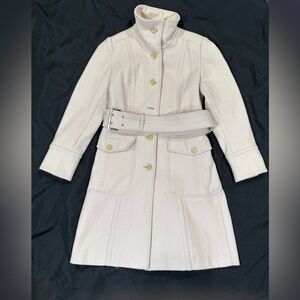 Kenneth Cole New York Light Tan Belted Coat